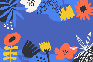 多彩花卉图案背景设计