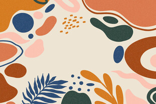 多彩抽象植物装饰图案