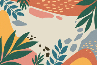 热带植物抽象背景图案