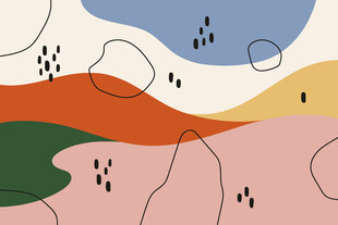 抽象多彩几何风景图案