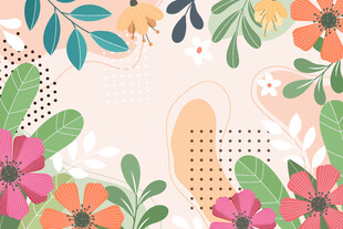 缤纷花卉装饰图案