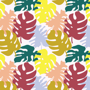 热带植物图案背景