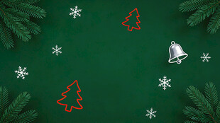 绿色圣诞背景装饰元素