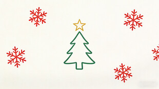 简约圣诞主题装饰图案