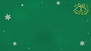 绿色圣诞背景雪花铃铛元素