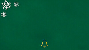 绿色圣诞背景下的小树