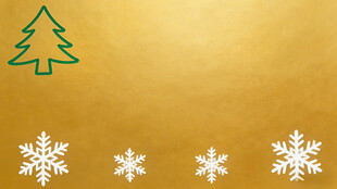 金色背景的圣诞元素图案