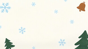 冬日雪景中的铃铛与松树