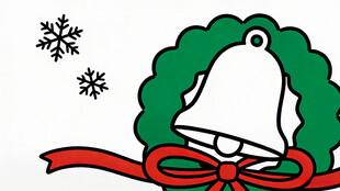 圣诞铃铛花环装饰图案