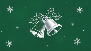 圣诞银铃雪花装饰图案