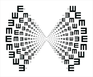 视力测试E字图案