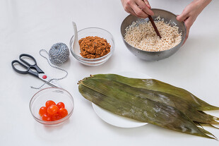 包粽子食材与工具准备