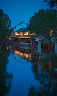 江南水乡夜景