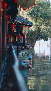 江南水乡古桥流水景致