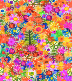 缤纷多彩花卉图案背景