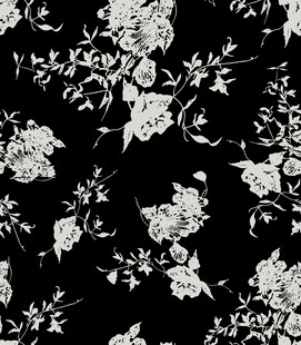 黑白花卉图案纹理背景