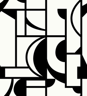 黑白几何抽象图案设计