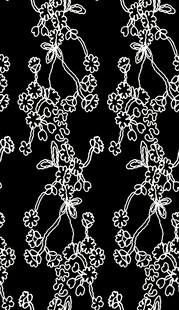 黑白花卉图案纹理背景