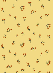 黄色背景小花图案纹理