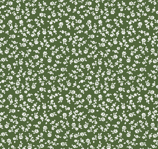 绿色底白色小花布纹图案