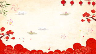 中式喜庆红色背景 