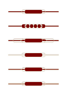 不同样式的红色电阻元件