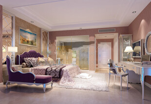 奢华卧室室内装饰效果图