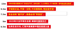 安全生产 环境日 红色横幅标语