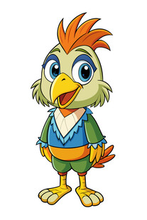 卡通公鸡形象角色
