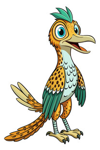 卡通彩色小鸟形象展示