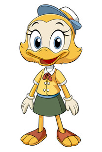 卡通小鸭女孩形象