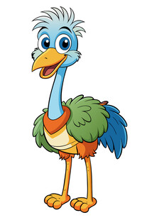 可爱卡通鸵鸟形象