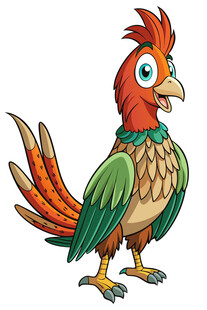 彩色卡通鹦鹉形象