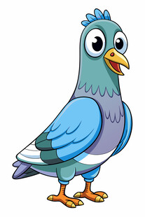 可爱卡通鸽子形象