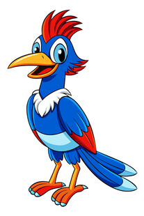 彩色卡通小鸟形象