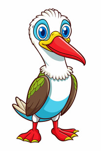 可爱卡通海鸟形象