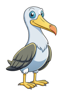 可爱卡通海鸥形象