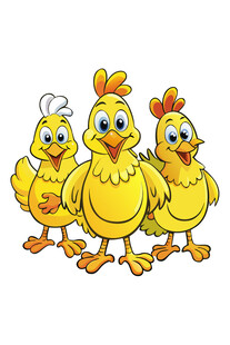 三只可爱小鸡卡通形象