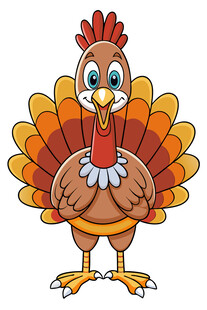 可爱卡通火鸡形象