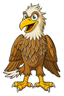 卡通白头鹰形象