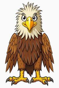 卡通白头鹰形象