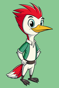红衣小鸟拟人形象