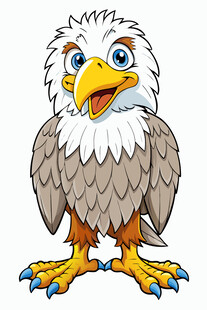 卡通白头鹰形象