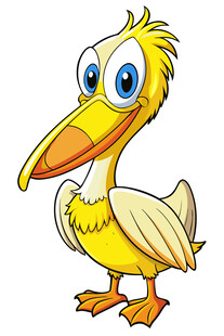 可爱卡通鹈鹕形象