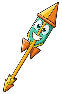 卡通笑脸火箭