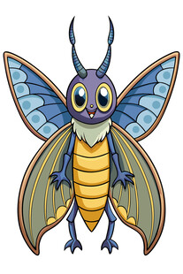 可爱卡通甲虫插画