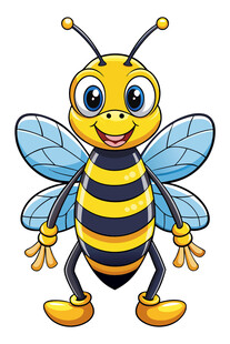 可爱卡通蜜蜂形象