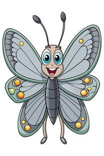 可爱卡通蝴蝶形象
