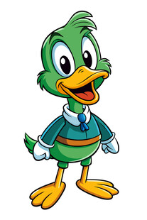 卡通绿鸭形象