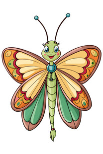 彩色蝴蝶插画